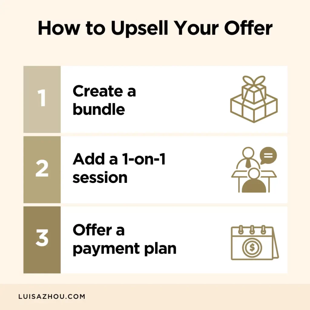How to upsell your offer