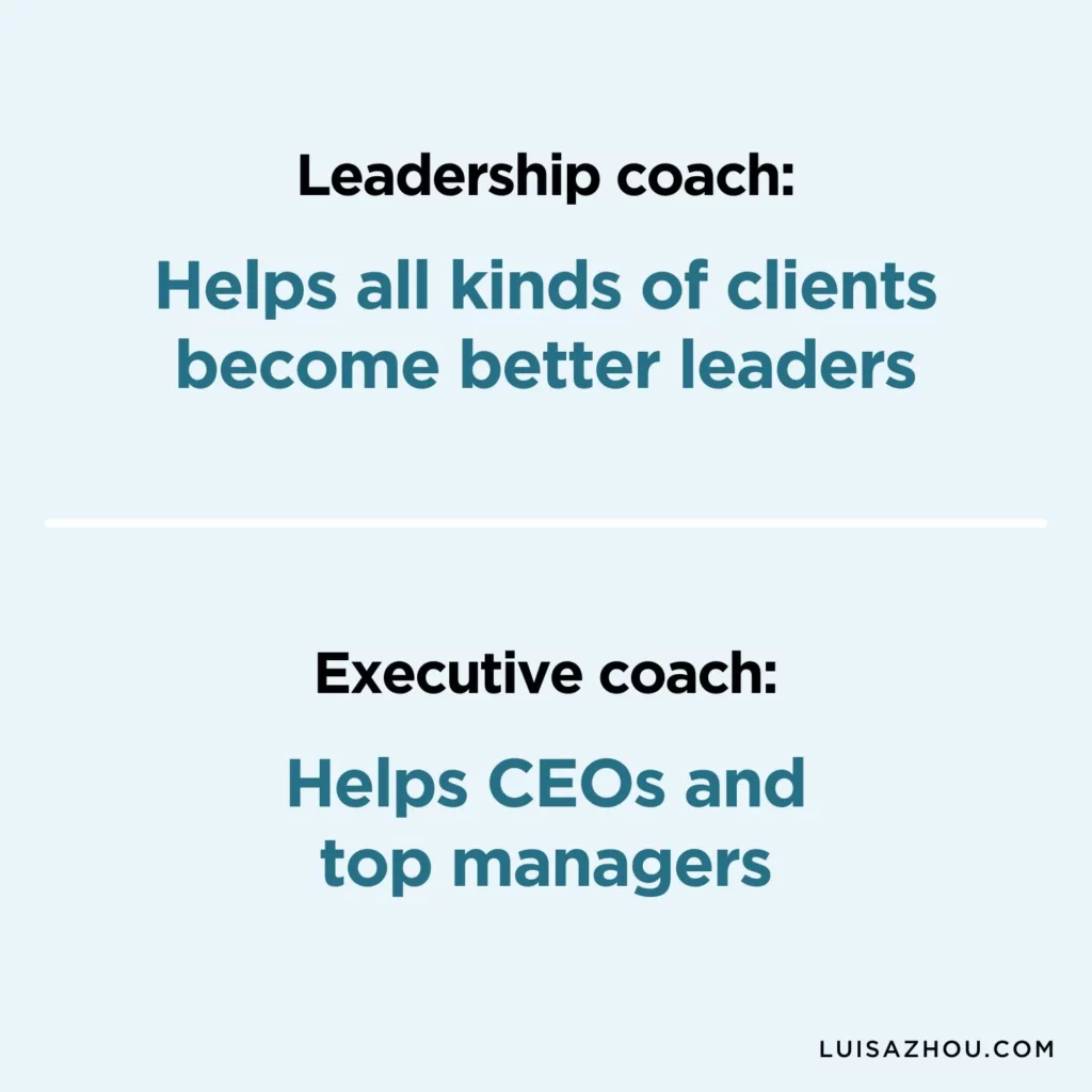 Difference between leadership and executive coaching