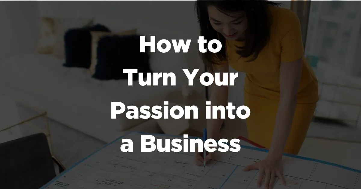 turn a passion into a business thumbnail