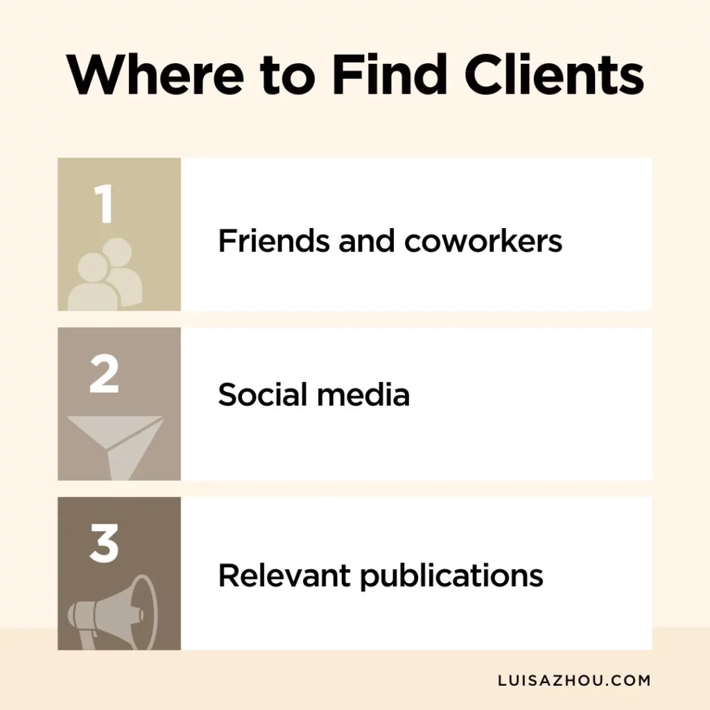 Places to find clients