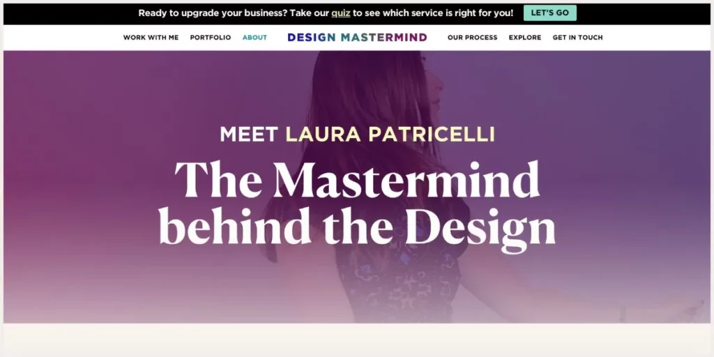 Screenshot of Design Mastermind website