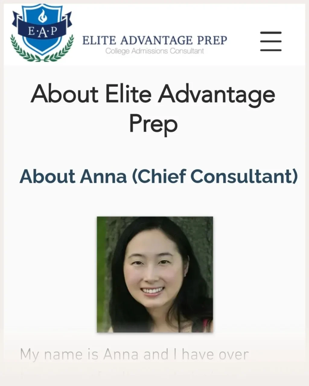 Elite Advantage Prep website
