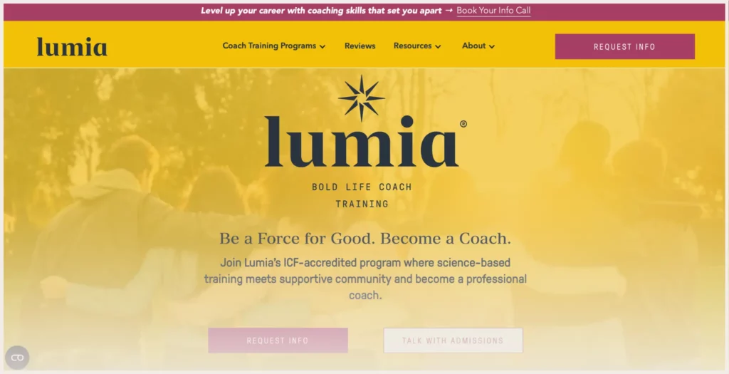 Screenshot of Lumia website