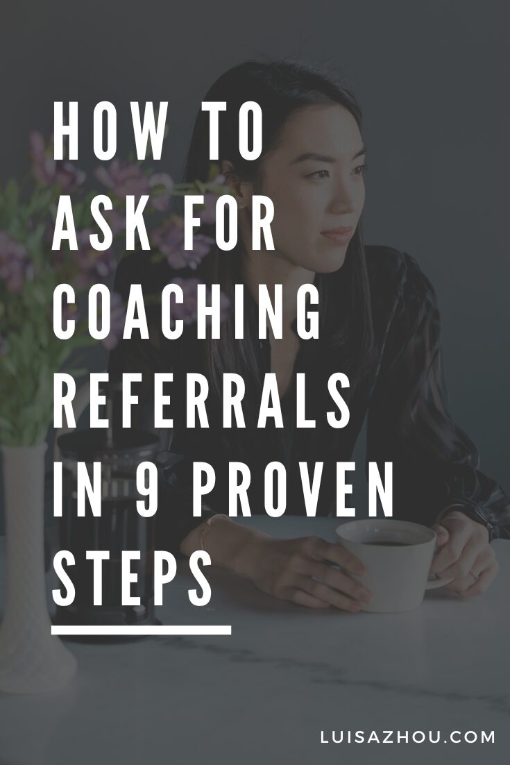 Pinterest pin how to ask for coaching referrals