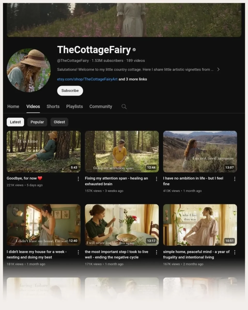 The Cottage Fairy YouTube