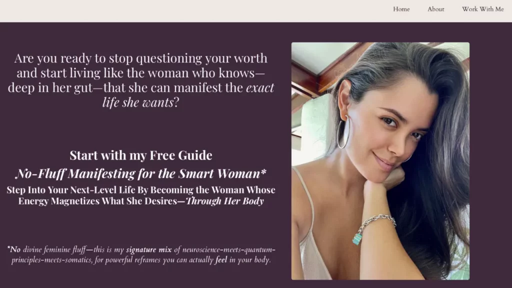 Screenshot of She's Embodied website