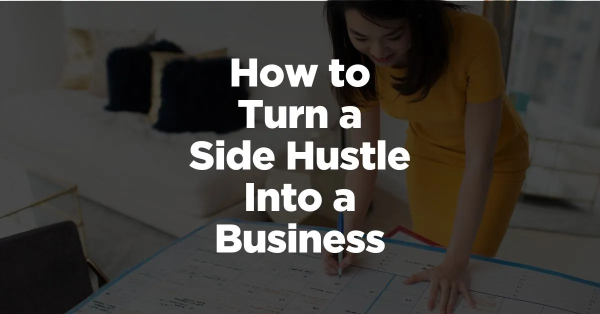 side hustle into an online business thumbnail